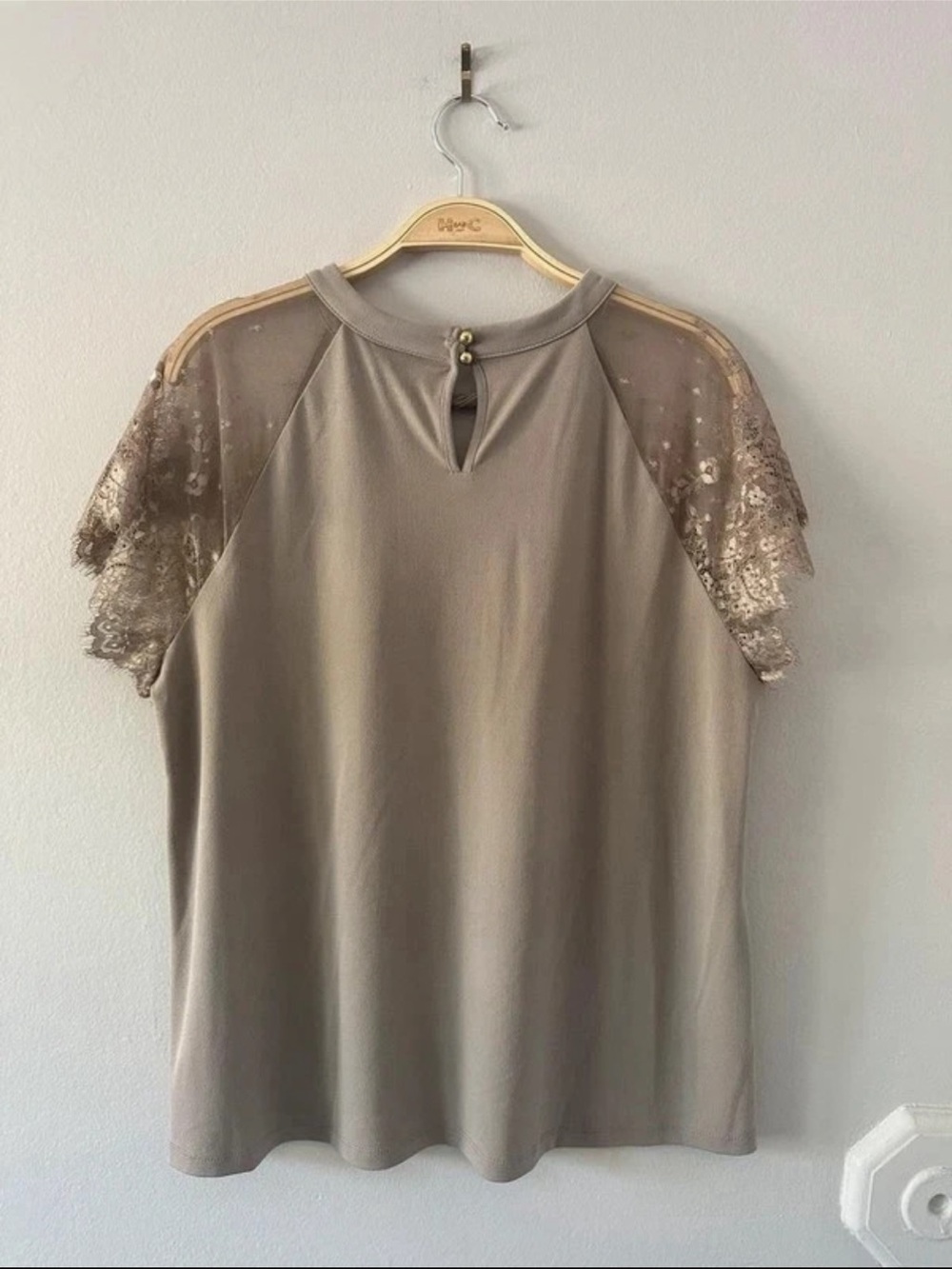 Worthington Petite Lace Sleeve Blouse Bundle – PL & PXL Black/Taupe - Picture 10 of 12